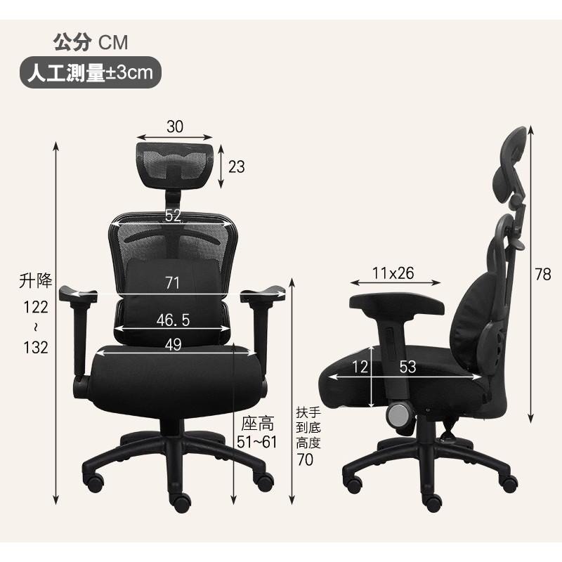 免組裝台灣製人體工學透氣椅5D軟扶手-獨立筒坐墊(電腦椅,電競椅,網布椅,網布坐墊,辦公椅,主管椅)-細節圖8