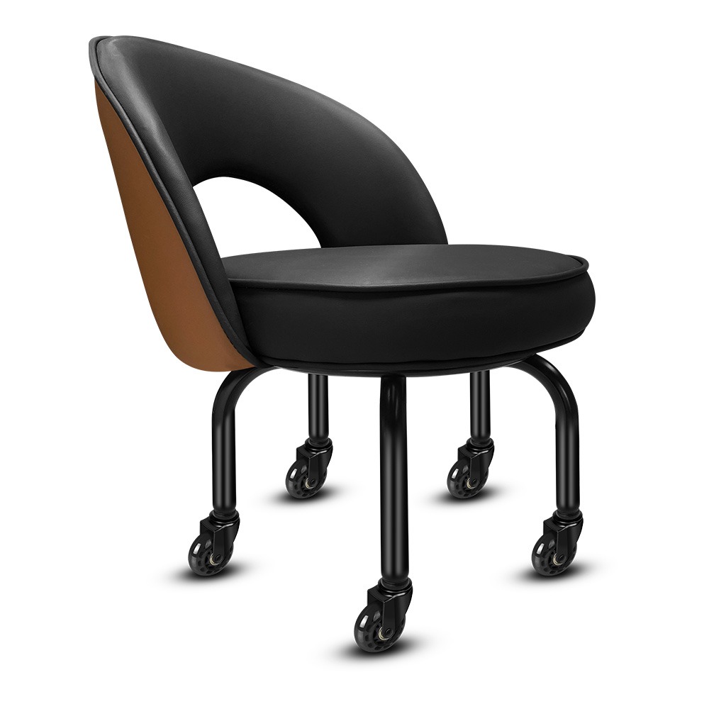 G+居家 舒活護腰滑輪小沙發-2吋黑輪(靠背椅/鋼製家事椅/美甲矮椅/移動輔助椅/萬用椅/滑凳/工作椅)-規格圖9