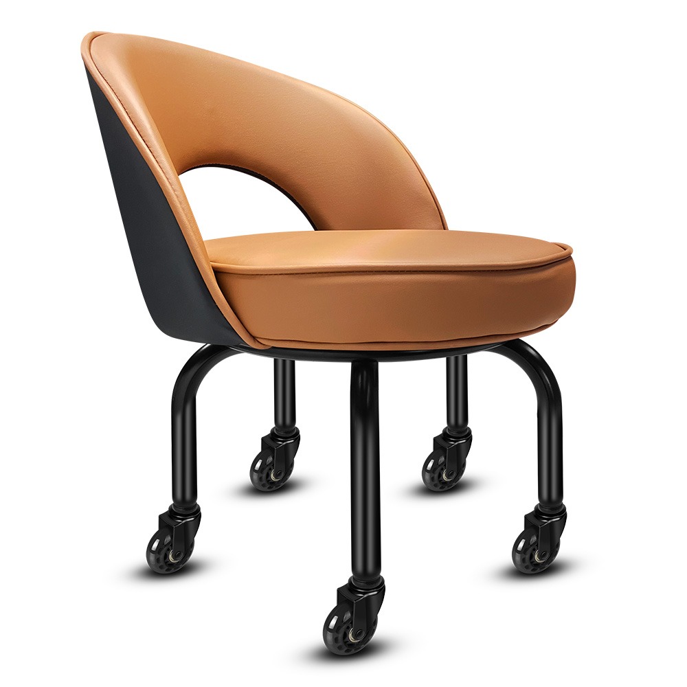 G+居家 舒活護腰滑輪小沙發-2吋黑輪(靠背椅/鋼製家事椅/美甲矮椅/移動輔助椅/萬用椅/滑凳/工作椅)-規格圖9