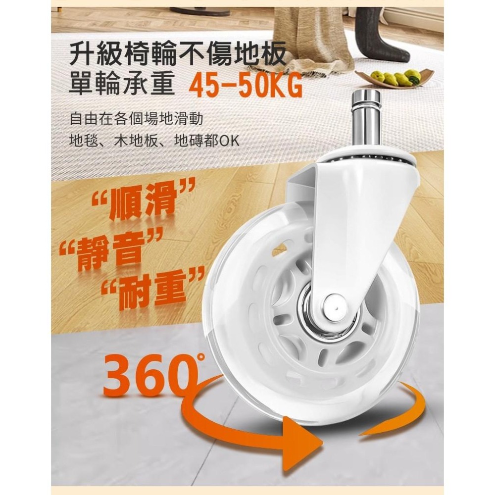G+居家 動感滑輪萬用椅-白管(2.5吋透明白輪)(鋼製家事椅,厚坐墊舒適椅,舒適家事椅,美甲專用矮椅,多功能工作椅)-細節圖5