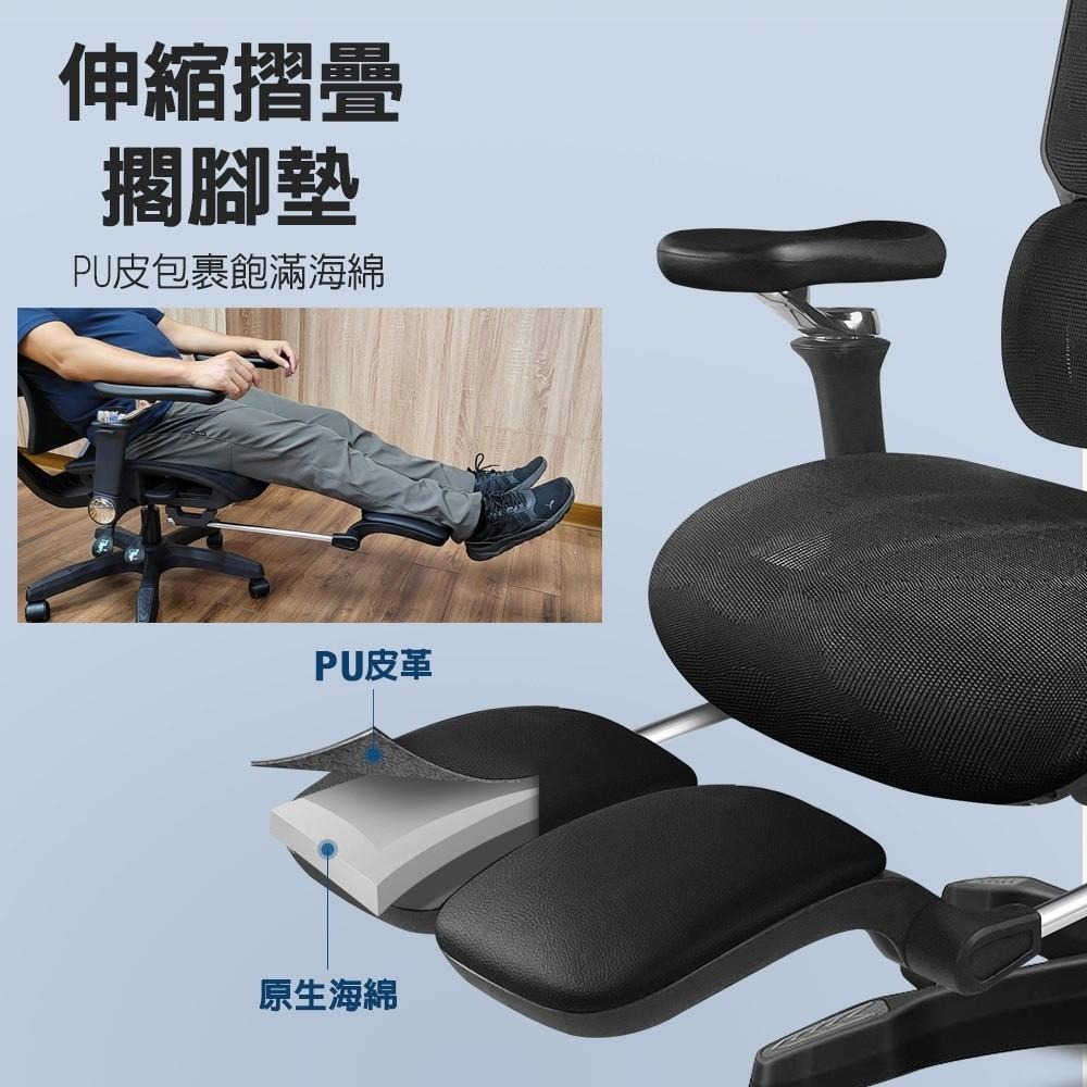 G+居家 人體工學8D萬向軟扶手電腦椅-黑色(2吋炫風水晶黑(有飾蓋)) 辦公椅/主管椅/書桌椅/網布椅/透氣椅-細節圖7