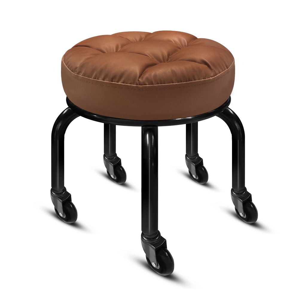 G+居家 動感滑輪萬用椅-黑管(2.5吋透明黑輪)(鋼製家事椅,厚坐墊舒適椅,舒適家事椅,美甲專用矮椅,多功能工作椅)-規格圖8