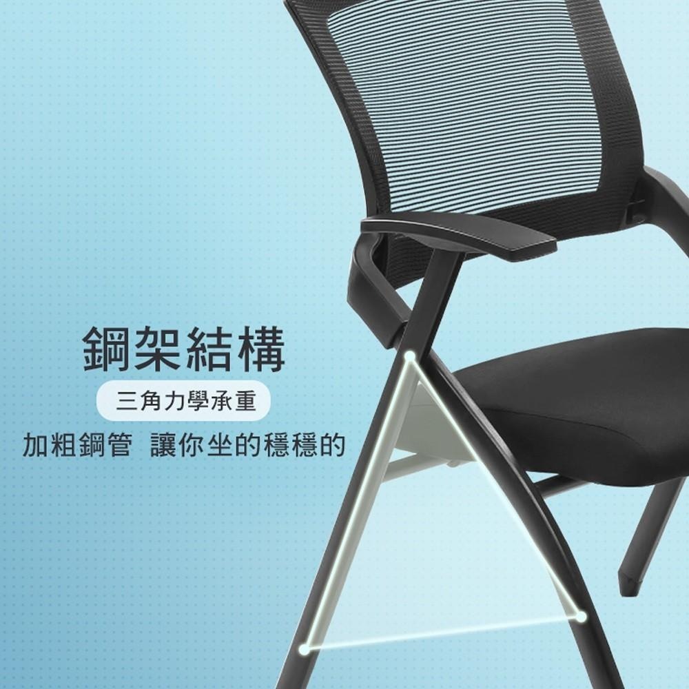 G+居家 舒適靈活折疊會議椅含桌面含輪 辦公/培訓椅/職員椅/折合椅/事務椅/折疊椅/辦公椅/電腦椅/會議室桌椅-細節圖4