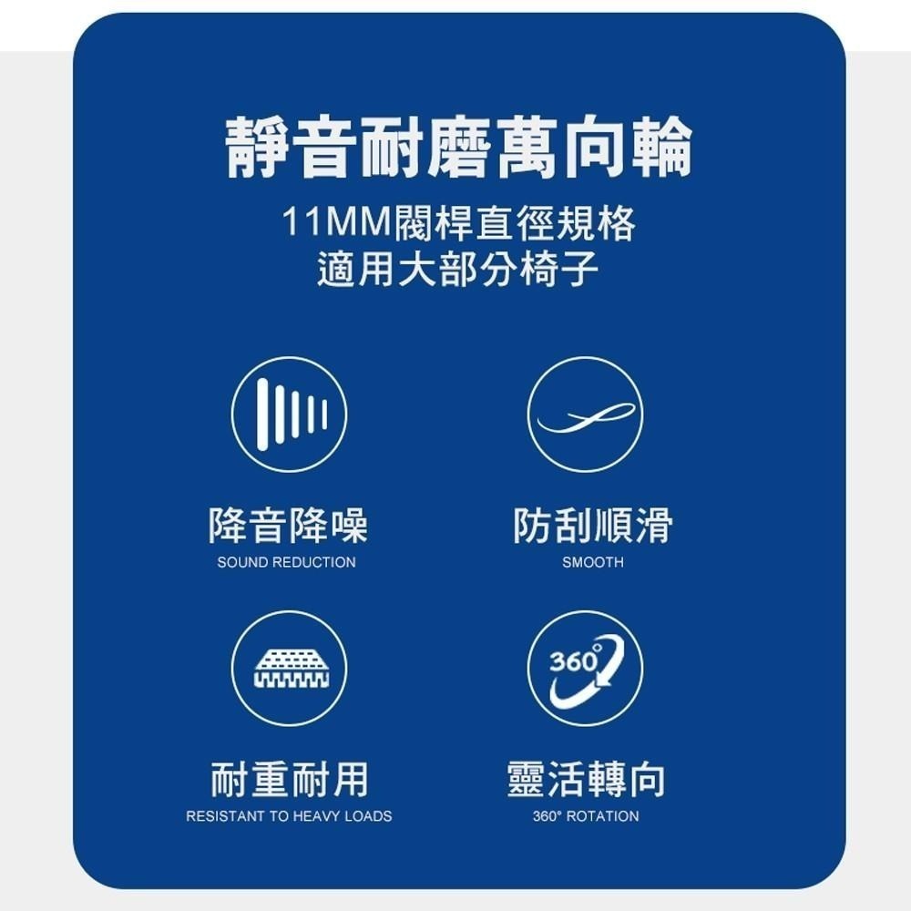 G+居家 超靜音TPR辦公椅2吋萬向輪5入組(TPR輪/橡膠輪/實驗室用椅腳輪/耐酸蝕/靜音順滑/有飾蓋/無飾蓋)-細節圖4