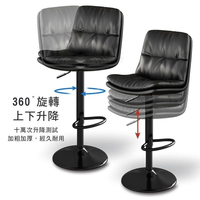 G+居家 人體工學雙層加厚柔軟坐墊高腳椅-360度旋轉圓盤固定 多色任選-細節圖6