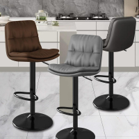 G+居家 人體工學雙層加厚柔軟坐墊高腳椅-360度旋轉圓盤固定 多色任選