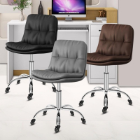 G+居家 免組裝人體工學雙層加厚柔軟坐墊電腦椅-靜音升級2寸黑輪(氣壓升降椅/收銀椅/吧檯椅/高腳椅/工作椅/美容椅