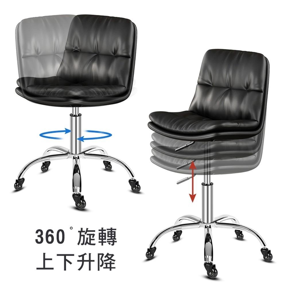 G+居家 免組裝人體工學雙層加厚柔軟坐墊電腦椅-靜音升級2寸黑輪(氣壓升降椅/收銀椅/吧檯椅/高腳椅/工作椅/美容椅-細節圖6
