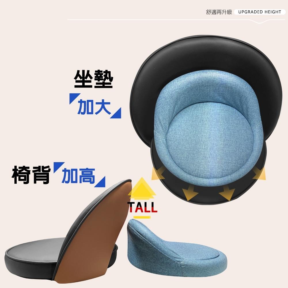 G+居家 免組裝 舒活護腰加大坐墊升降萬用椅-2.5吋透明黑(靠背椅/櫃台椅/美甲椅/萬用椅/工作椅)-細節圖8