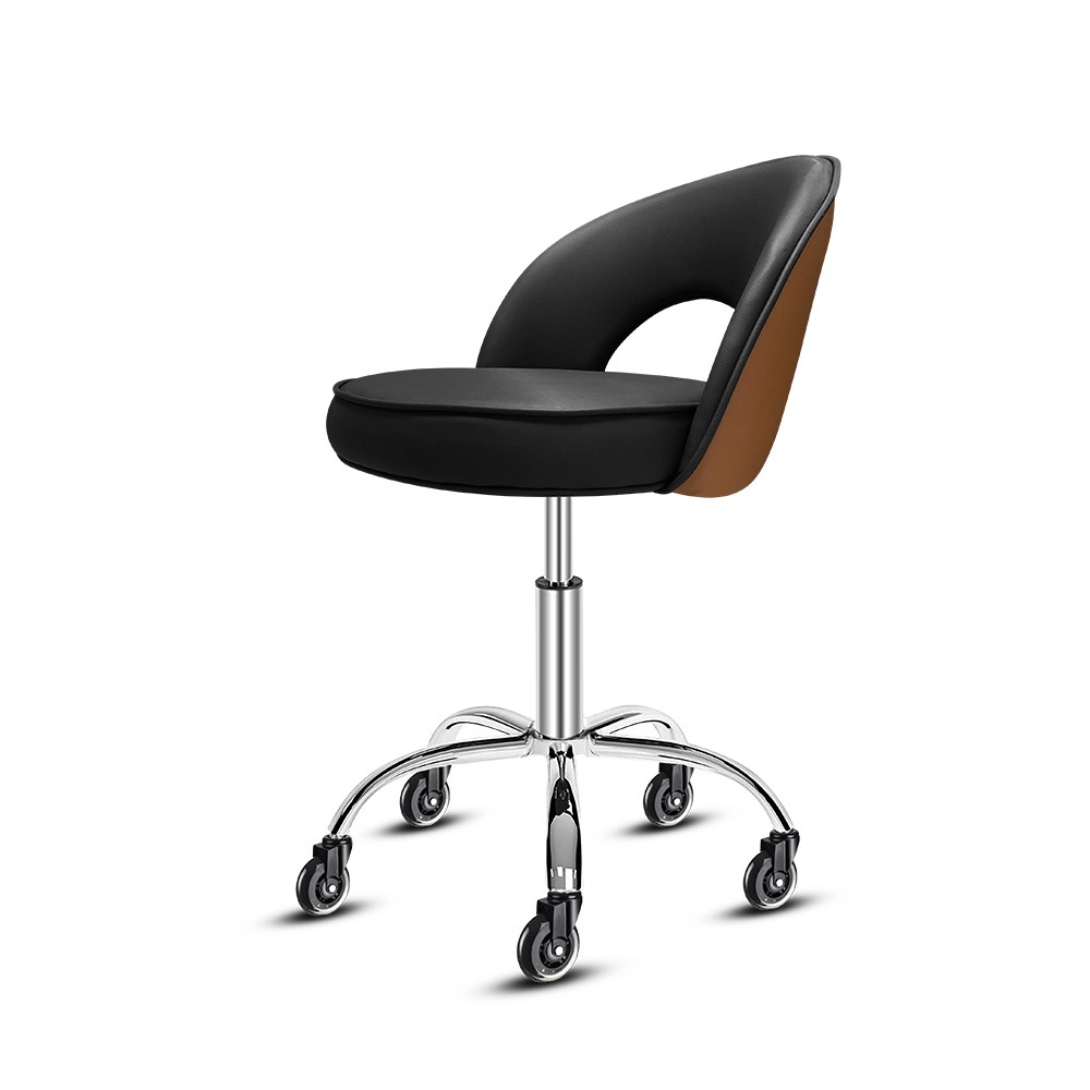 G+居家 免組裝 舒活護腰加大坐墊升降萬用椅-2.5吋透明黑(靠背椅/櫃台椅/美甲椅/萬用椅/工作椅)-規格圖9