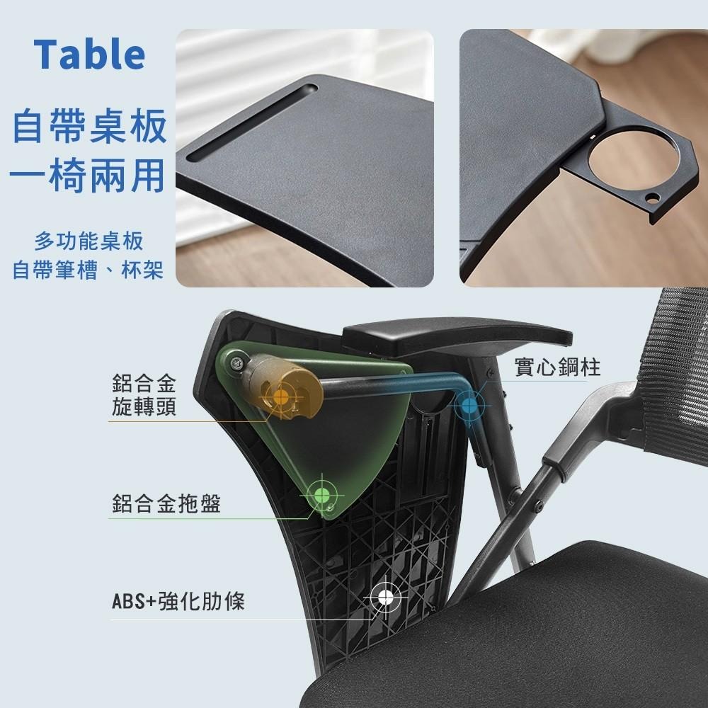 G+居家 舒適靈活折疊會議椅含桌面 辦公/培訓椅/職員椅/折合椅/事務椅/折疊椅/辦公椅/電腦椅/會議室桌椅-細節圖5