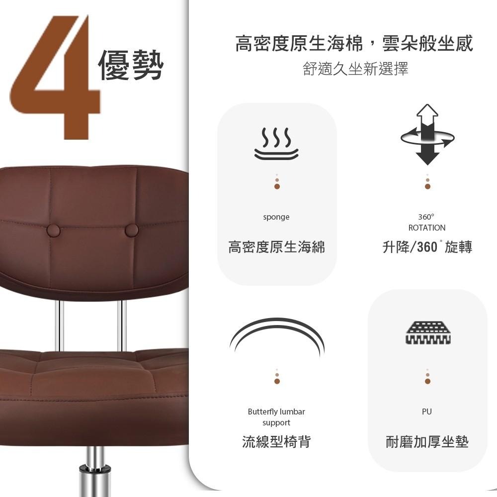 G+居家 摩登雲朵扶手辦公椅-帶輪(吧檯椅/氣壓升降椅/旋轉椅/收銀椅/會客椅)-細節圖2