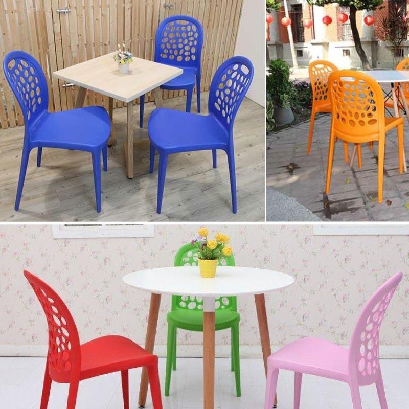 G+居家 台灣製 卵之形塑鋼椅(餐桌休閒椅 露天咖啡廳椅 塑膠塑鋼椅 洽談椅 餐椅 會客椅 洞洞椅)多色任選-細節圖7