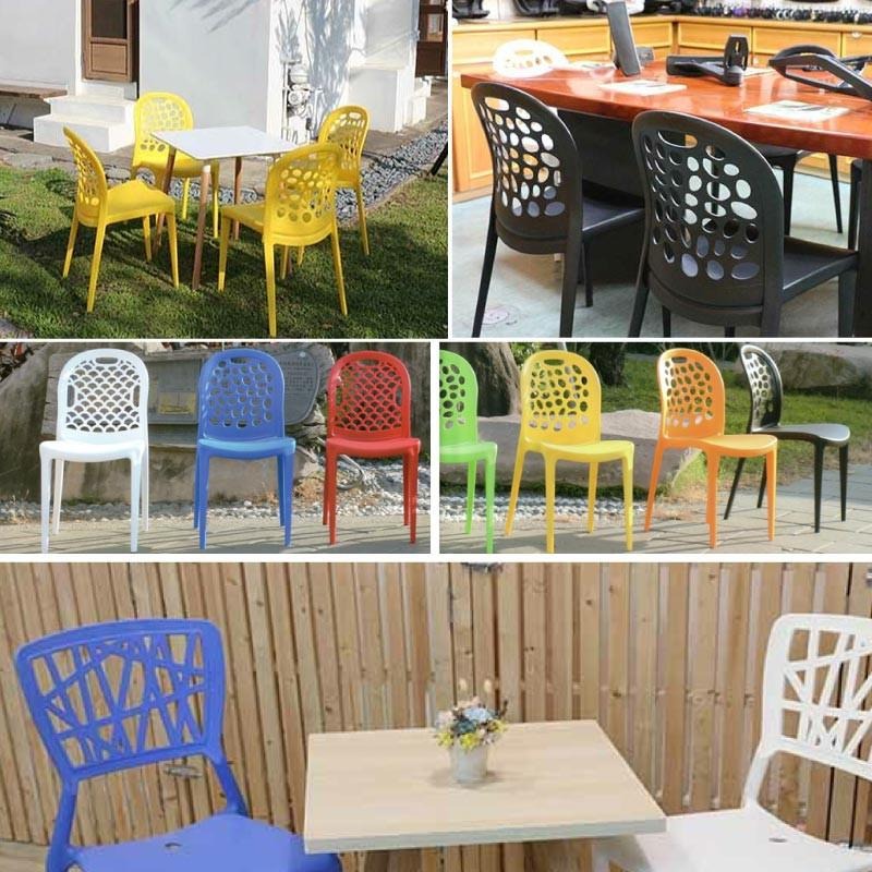 G+居家 台灣製 卵之形塑鋼椅(餐桌休閒椅 露天咖啡廳椅 塑膠塑鋼椅 洽談椅 餐椅 會客椅 洞洞椅)多色任選-細節圖8