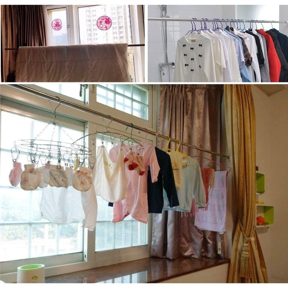 G+居家 不鏽鋼多功能伸縮桿 60~300公分任選(曬衣桿/浴簾桿/伸縮桿/窗簾桿/落地窗桿/門簾桿)-細節圖8