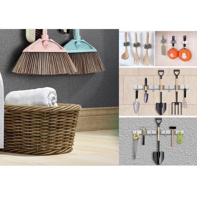 304不銹鋼無痕貼拖把掛架 5入組-細節圖4