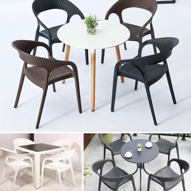 G+居家 台灣製 藤之形椅(扶手椅/餐桌椅/休閒椅/露天咖啡廳椅/仿藤椅/藤紋休閒椅)台灣製-細節圖4