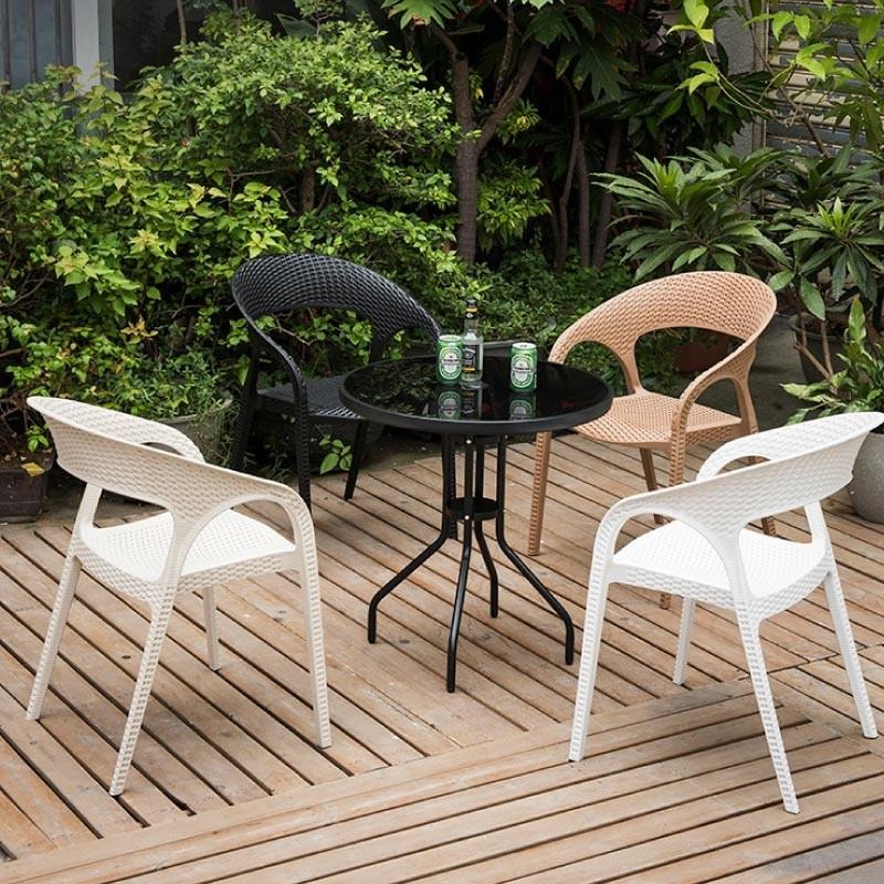 G+居家 台灣製 藤之形椅(扶手椅/餐桌椅/休閒椅/露天咖啡廳椅/仿藤椅/藤紋休閒椅)台灣製-細節圖8