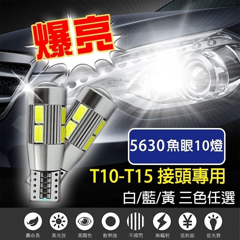 5630魚眼 10SMD T10 款 (兩入組) 白光/黃光/藍光任選-細節圖2