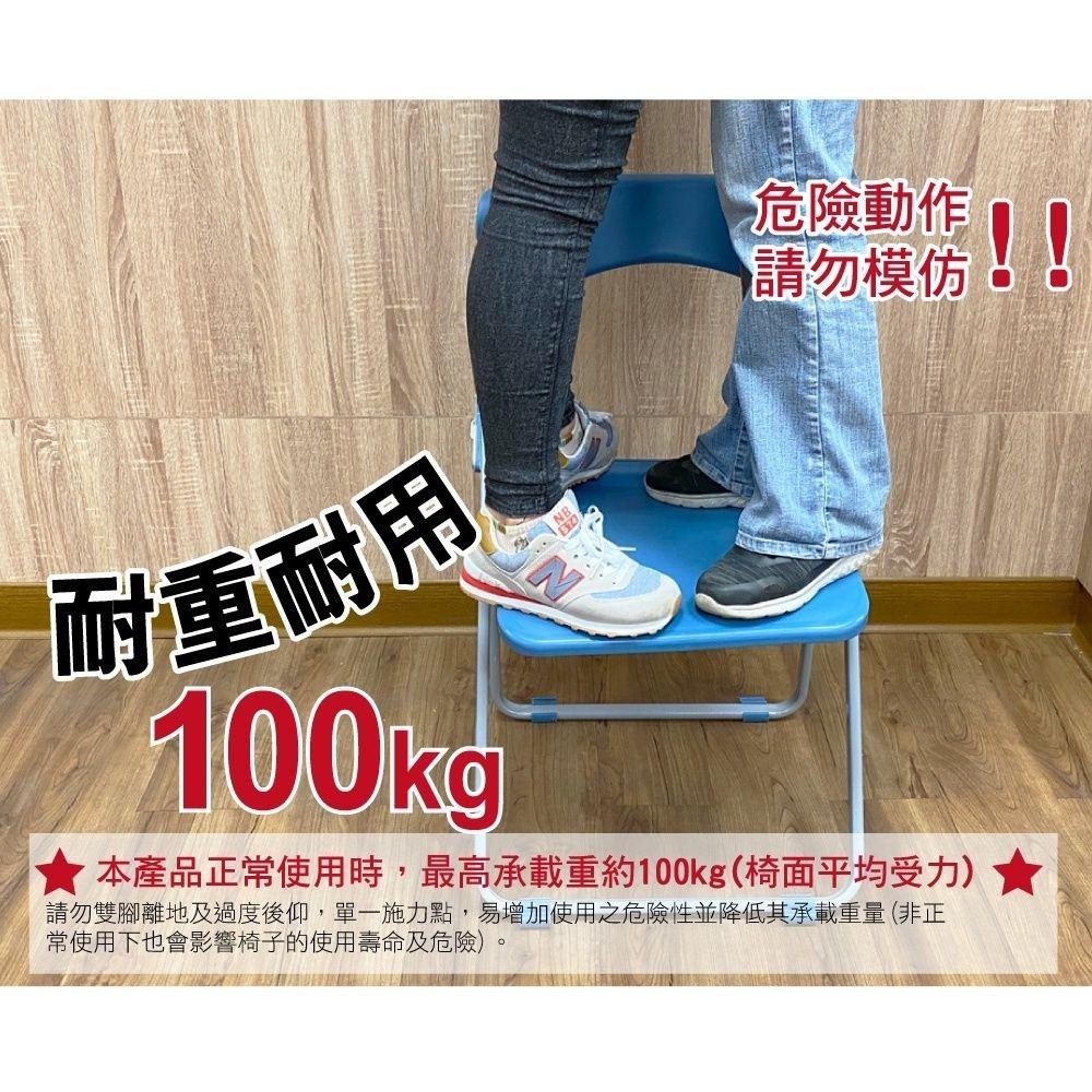 台灣製 舒適合椅-淡藍色 4入組(摺疊椅/折合椅/會議椅/洽談椅/會客椅)-細節圖4