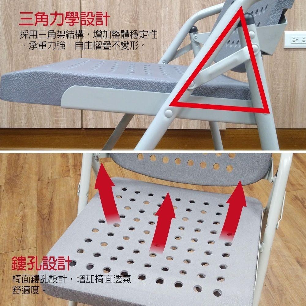 台灣製 塑鋼合椅(折疊椅/會議椅/洽談椅/會客椅)-細節圖2