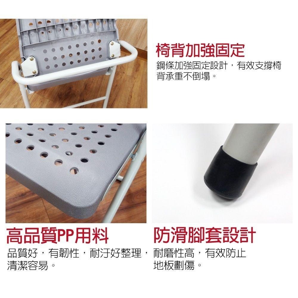 台灣製 塑鋼合椅(折疊椅/會議椅/洽談椅/會客椅)-細節圖3