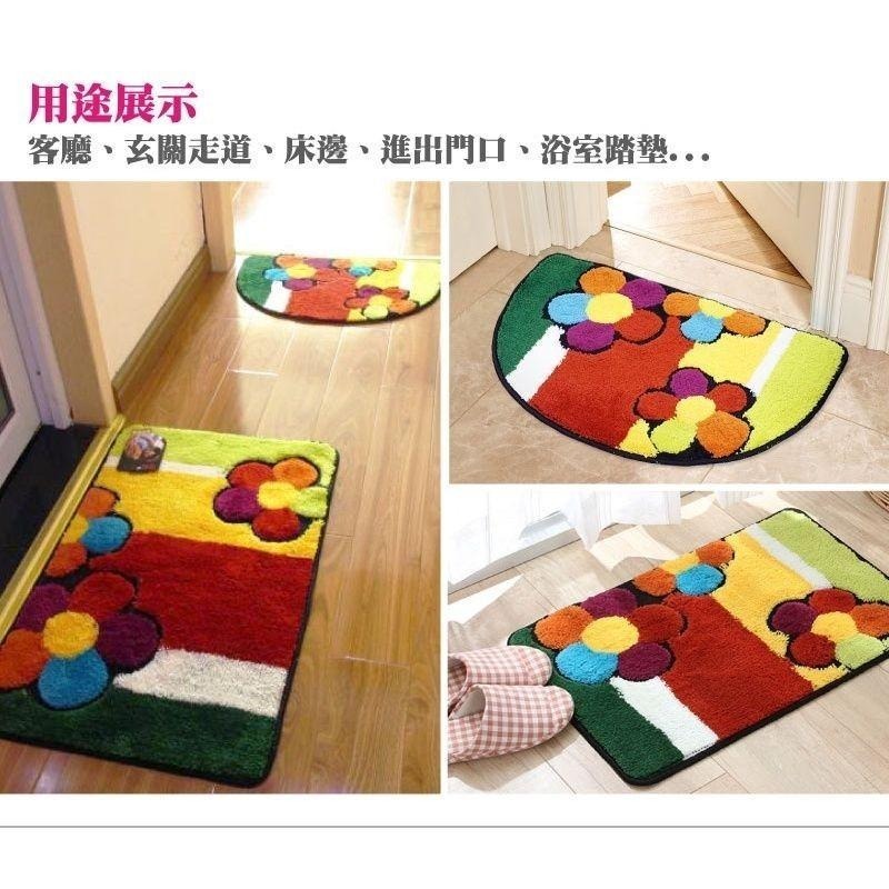 繽紛花朵超細纖維止滑地墊 40x60cm-細節圖4