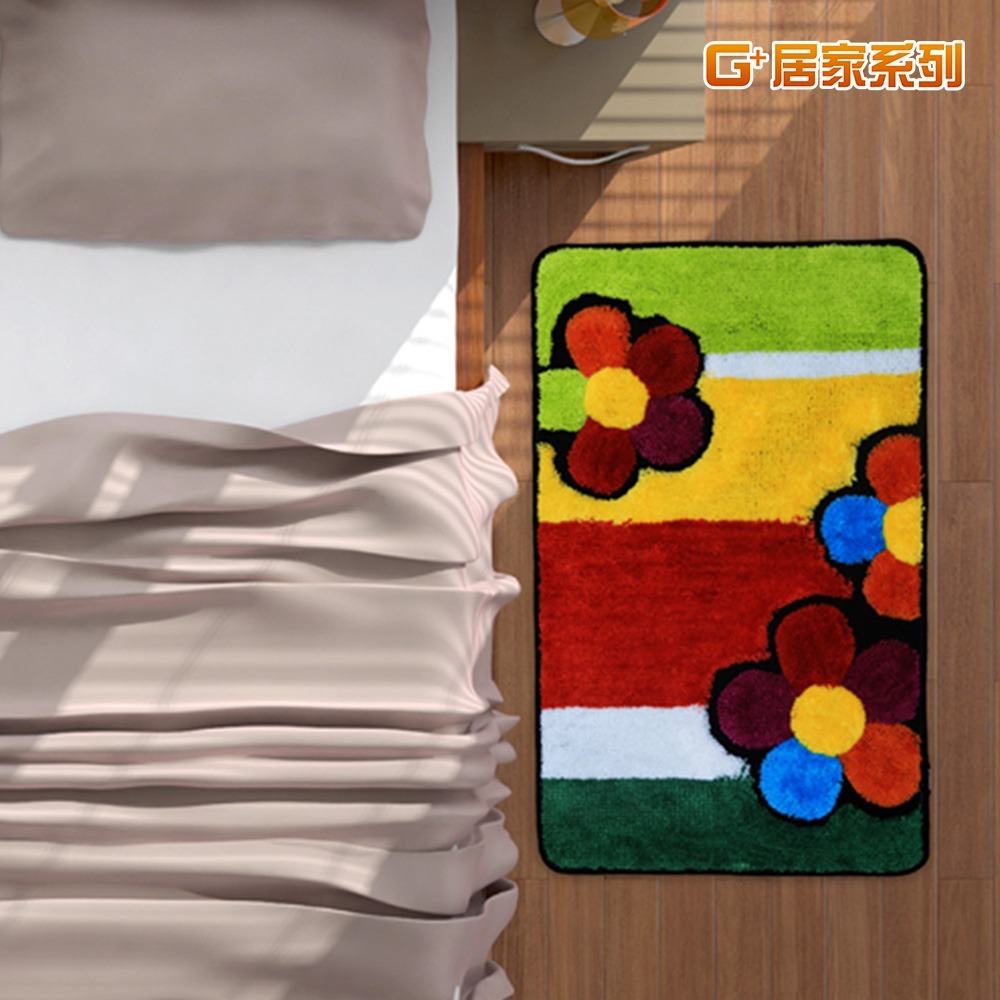 繽紛花朵超細纖維止滑地墊 40x60cm-規格圖7