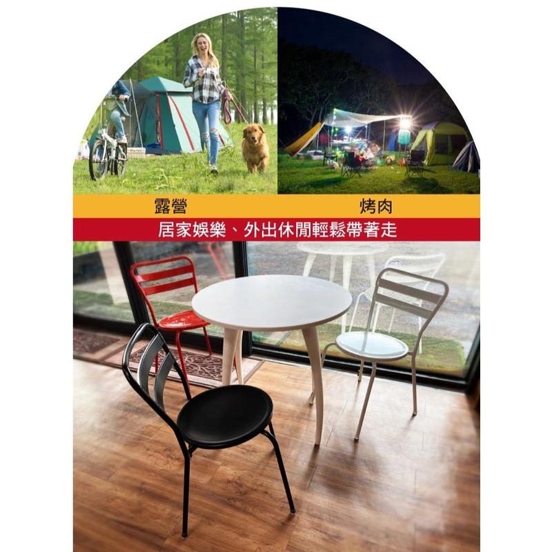 G+居家 台灣製 彩鋼休閒椅 5入組(餐椅/休閒椅/外出露營)-細節圖8