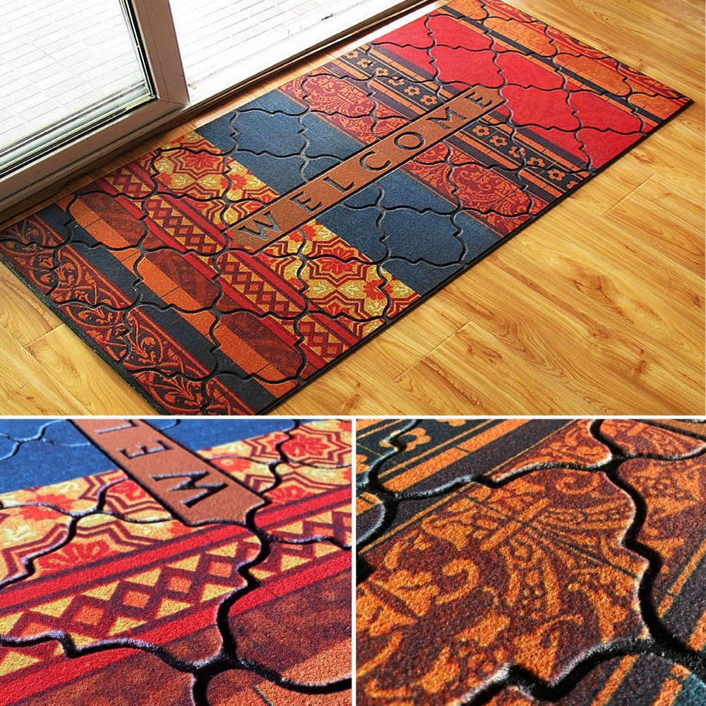 G+居家 橡膠植絨迎賓地墊120x58公分(止滑墊/入門墊/商用踏墊-規格圖8