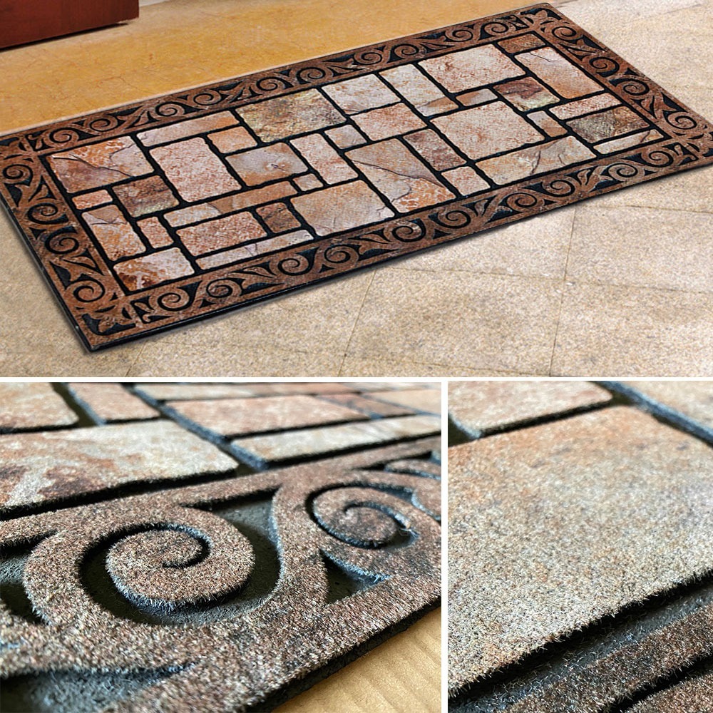 G+居家 橡膠植絨迎賓地墊120x58公分(止滑墊/入門墊/商用踏墊-規格圖8