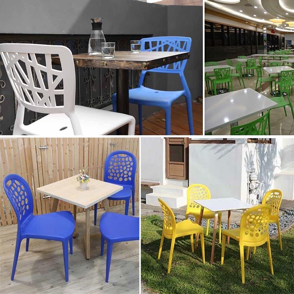 G+居家 台灣製 海之形塑鋼椅(餐桌休閒椅 露天咖啡廳椅 塑膠塑鋼椅 洽談椅 餐椅 會客椅 洞洞椅)-細節圖3