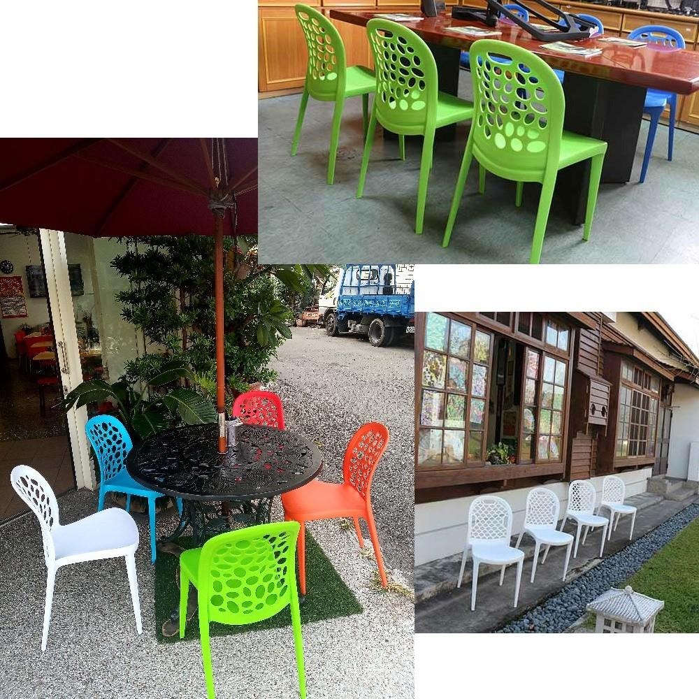 G+居家 台灣製 海之形塑鋼椅(餐桌休閒椅 露天咖啡廳椅 塑膠塑鋼椅 洽談椅 餐椅 會客椅 洞洞椅)-細節圖8