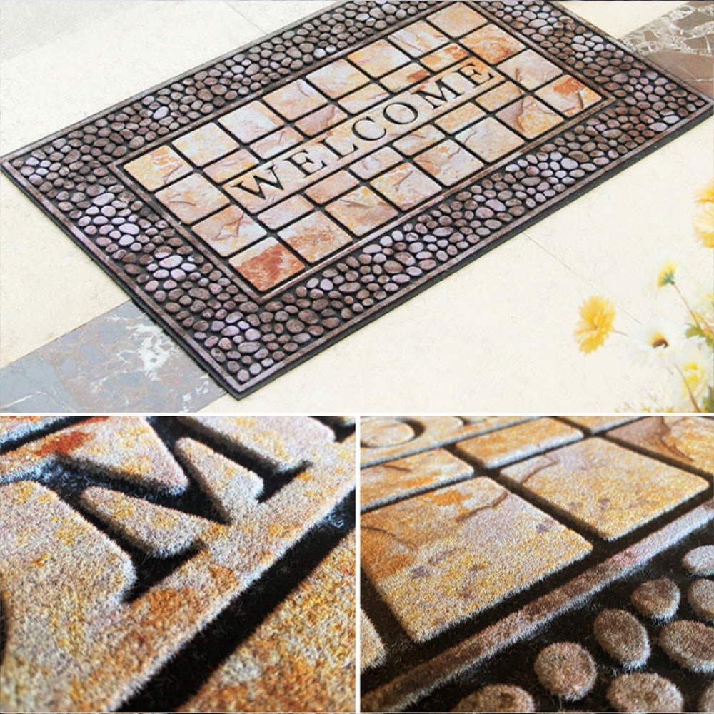 G+居家 橡膠植絨迎賓地墊90x60公分 (止滑墊/入門墊/商用踏墊)-規格圖9