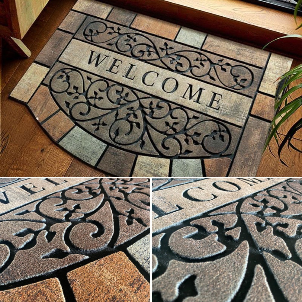 G+居家 橡膠植絨迎賓地墊90x60公分 (止滑墊/入門墊/商用踏墊)-規格圖9