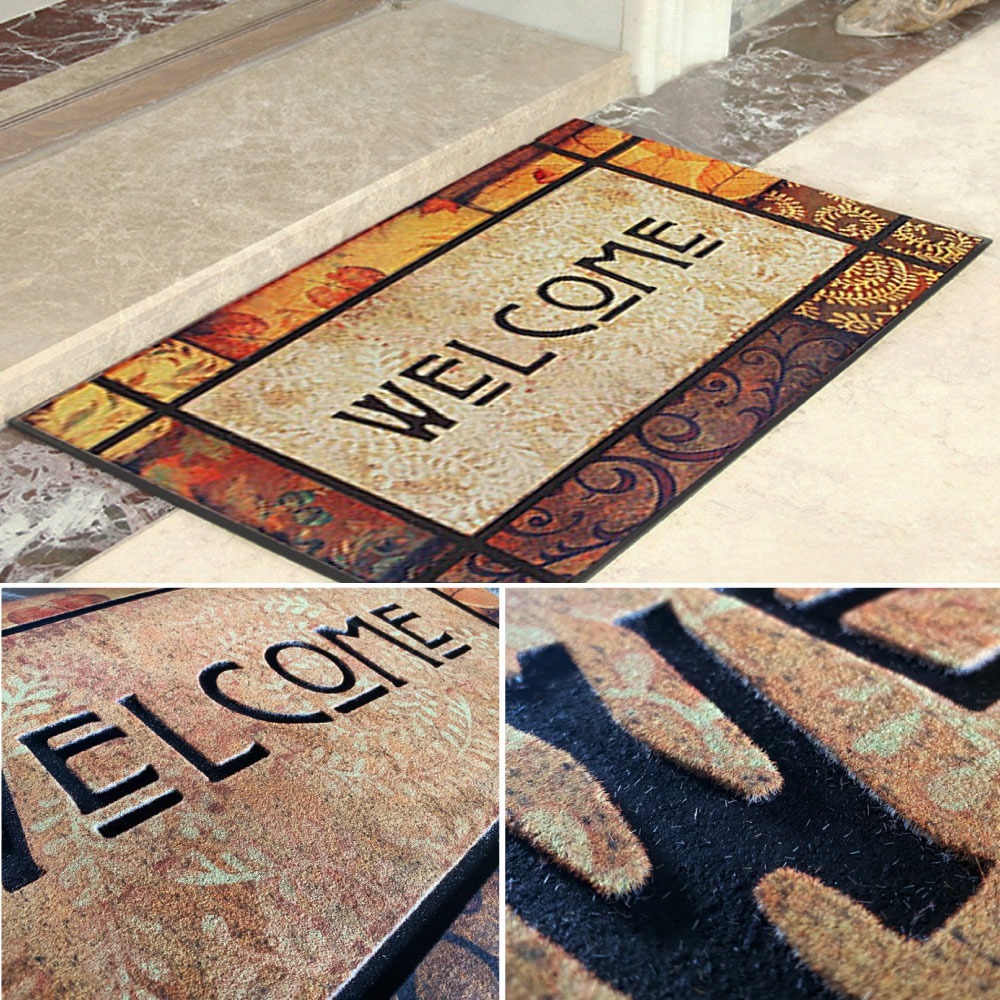 G+居家 橡膠植絨迎賓地墊90x60公分 (止滑墊/入門墊/商用踏墊)-規格圖9