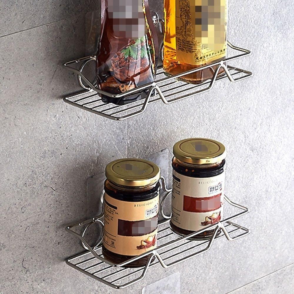 304不鏽鋼長方形無痕置物架-細節圖2