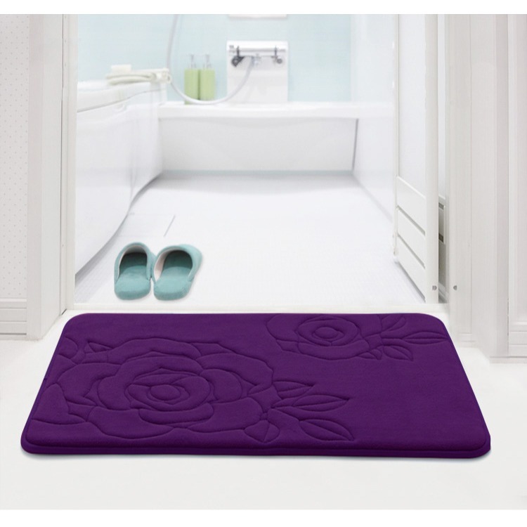 玫瑰超細纖維加厚止滑墊 40x60cm-規格圖5