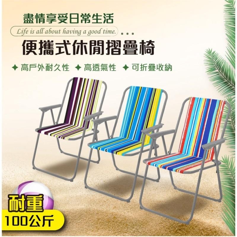 G+居家 耐重彩繪輕便折疊椅(2入組)  (露營野餐折疊椅/休閒椅/露營椅/沙灘椅/單人椅)輕便帶著走-細節圖2