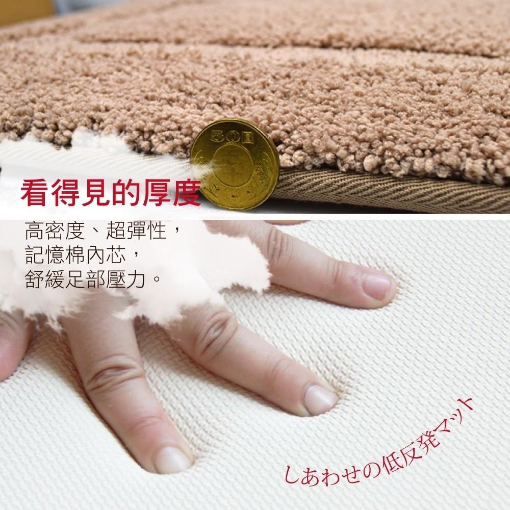 G+居家 回型記憶綿 毛絨彈力加厚止滑墊 40x60cm 莫蘭迪色系-細節圖5