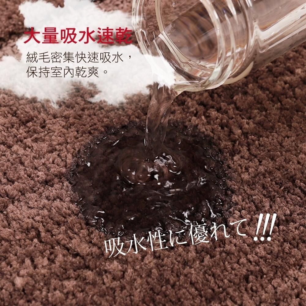 G+居家 回型記憶綿 毛絨彈力加厚止滑墊 40x60cm 莫蘭迪色系-細節圖6