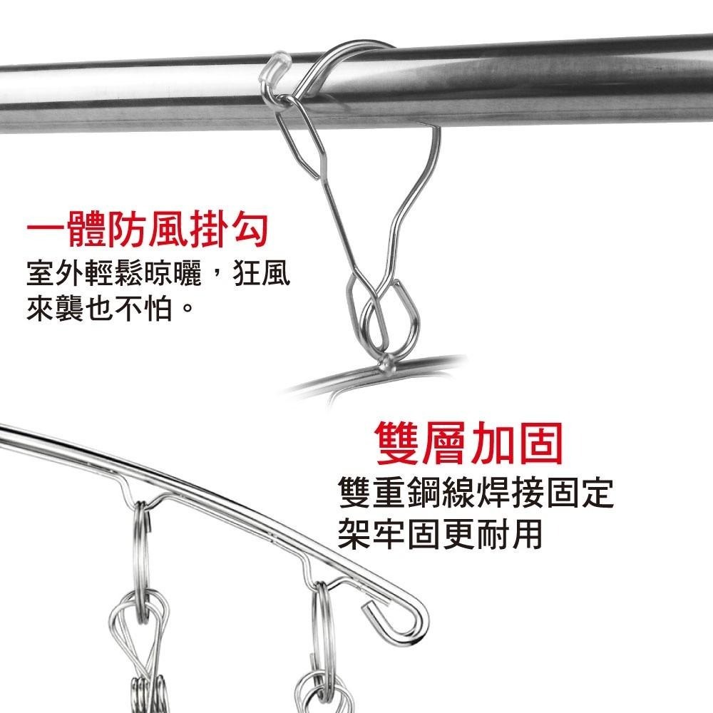 G+居家 不鏽鋼防風曬衣夾-6夾/8夾/10夾-細節圖3