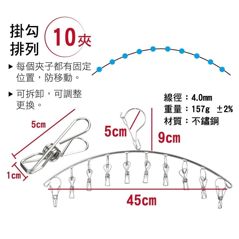 G+居家 不鏽鋼防風曬衣夾-6夾/8夾/10夾-細節圖5
