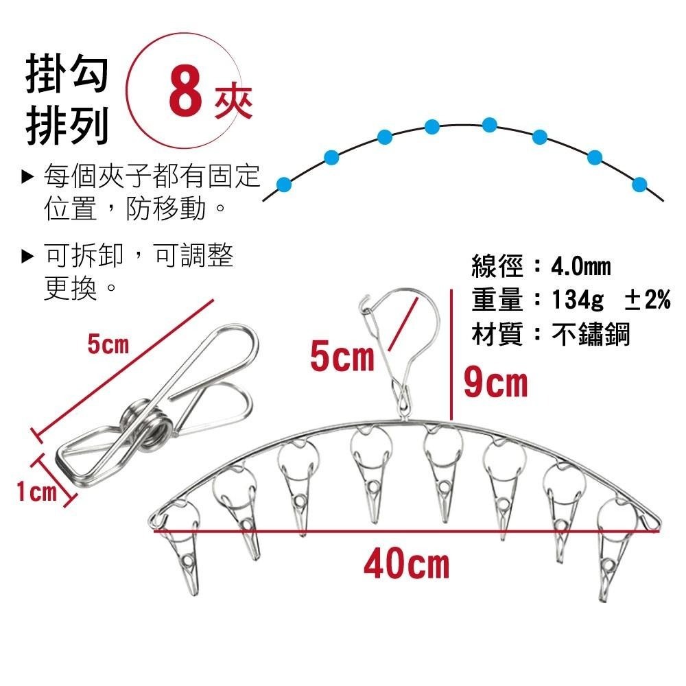 G+居家 不鏽鋼防風曬衣夾-6夾/8夾/10夾-細節圖6