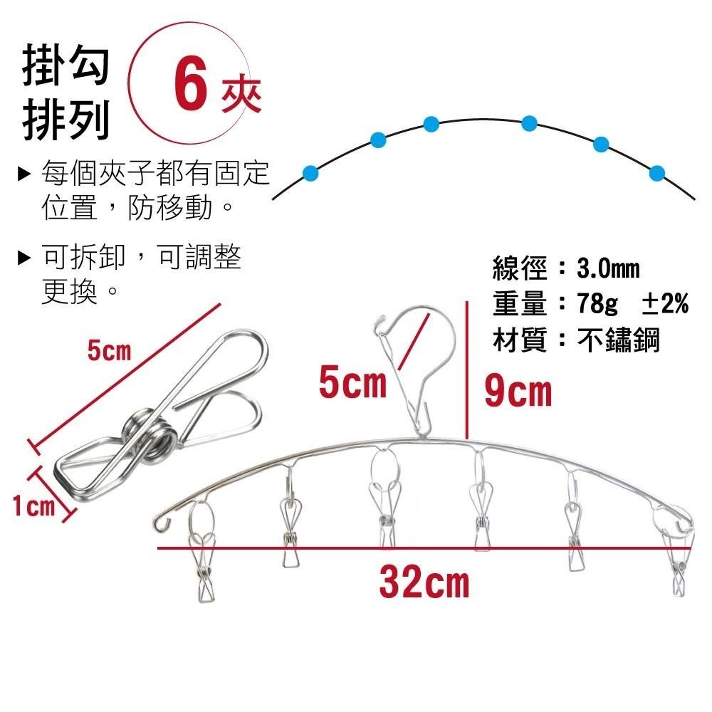 G+居家 不鏽鋼防風曬衣夾-6夾/8夾/10夾-細節圖7