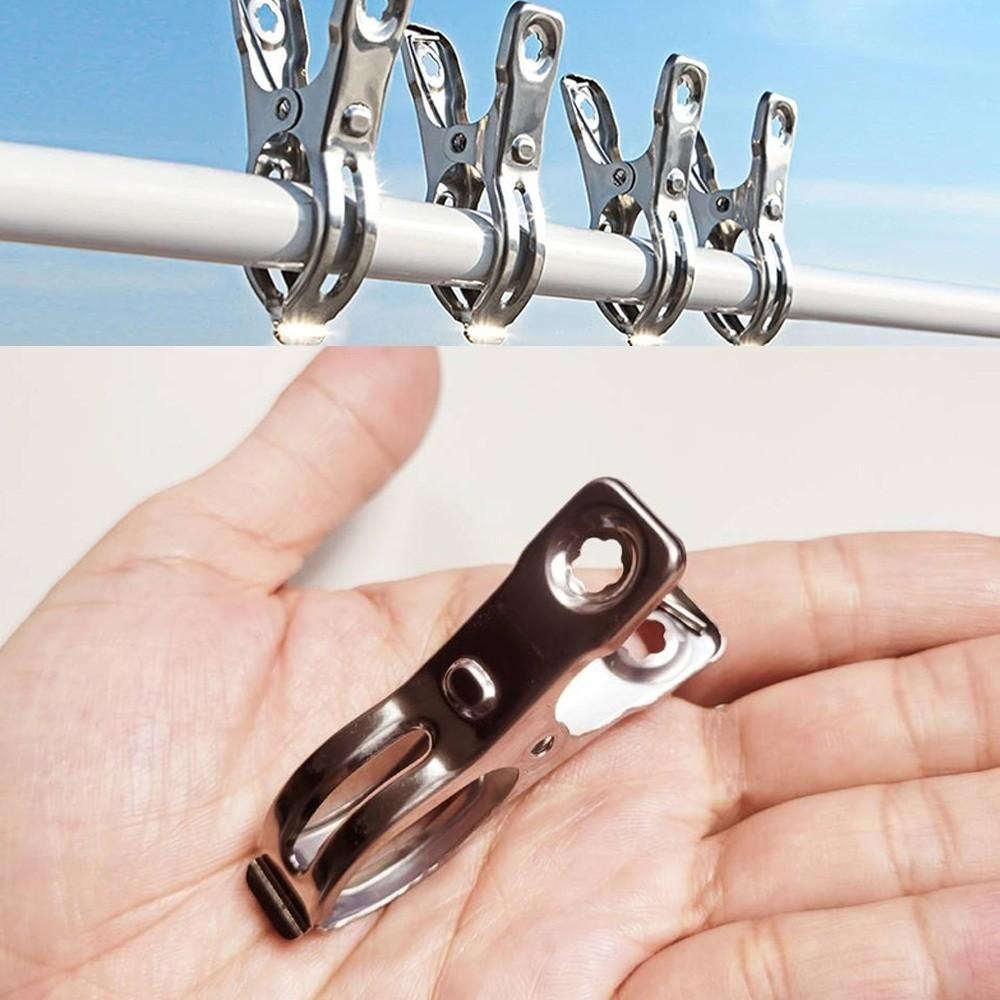 G+居家 不鏽鋼超耐用彈性衣夾 小款/大款/小被夾-細節圖8