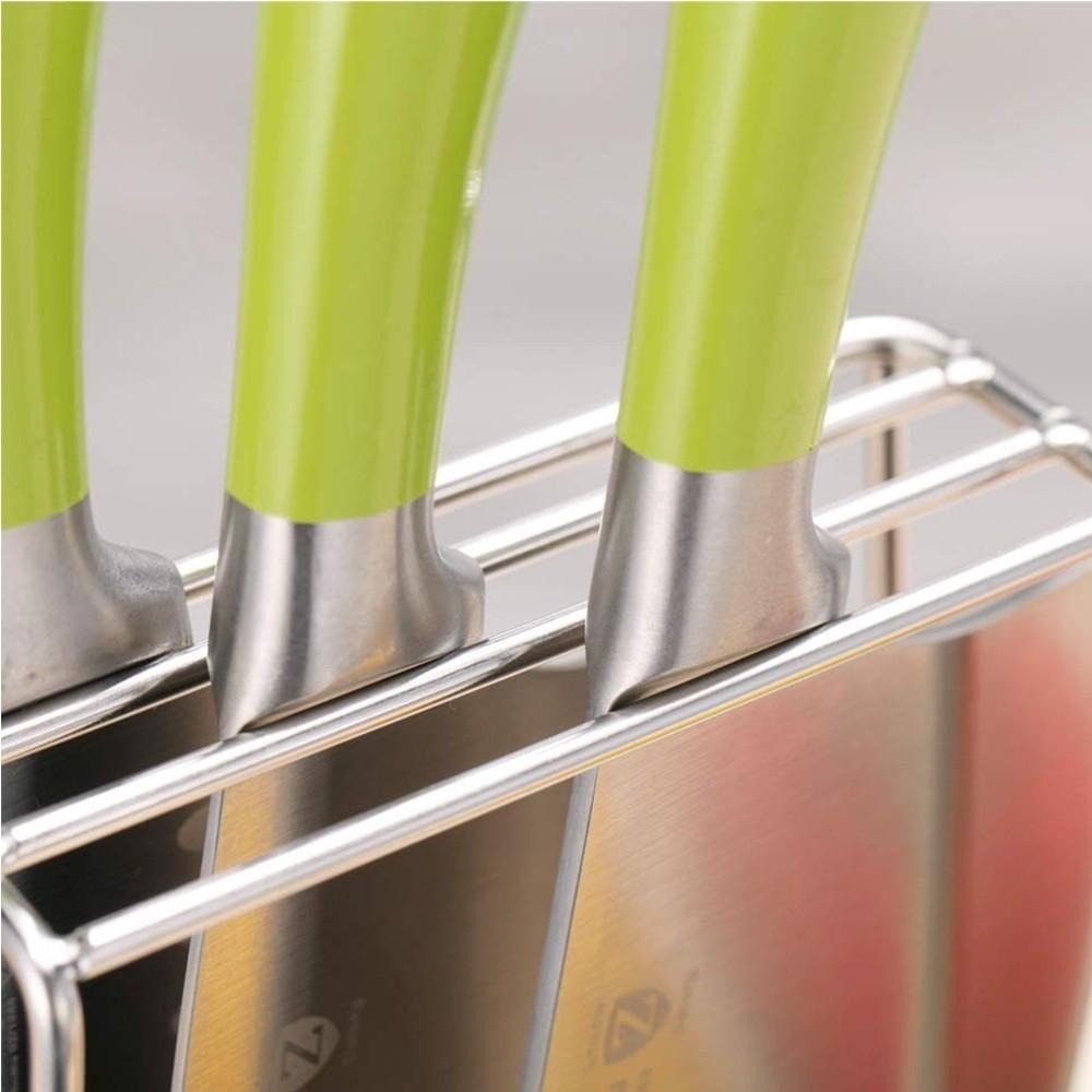 G+居家 2入組 304不鏽鋼桌上型菜刀砧板收納架(三格大款)-細節圖3