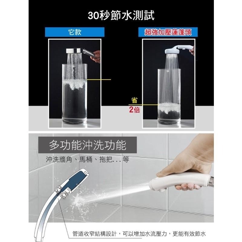 G+居家 加壓省水360度可旋轉蓮蓬頭 增壓省水紓壓水療 一鍵止水 節水增壓調節 細孔噴頭 沐浴花灑 淋浴管 洗澡沖水-細節圖5