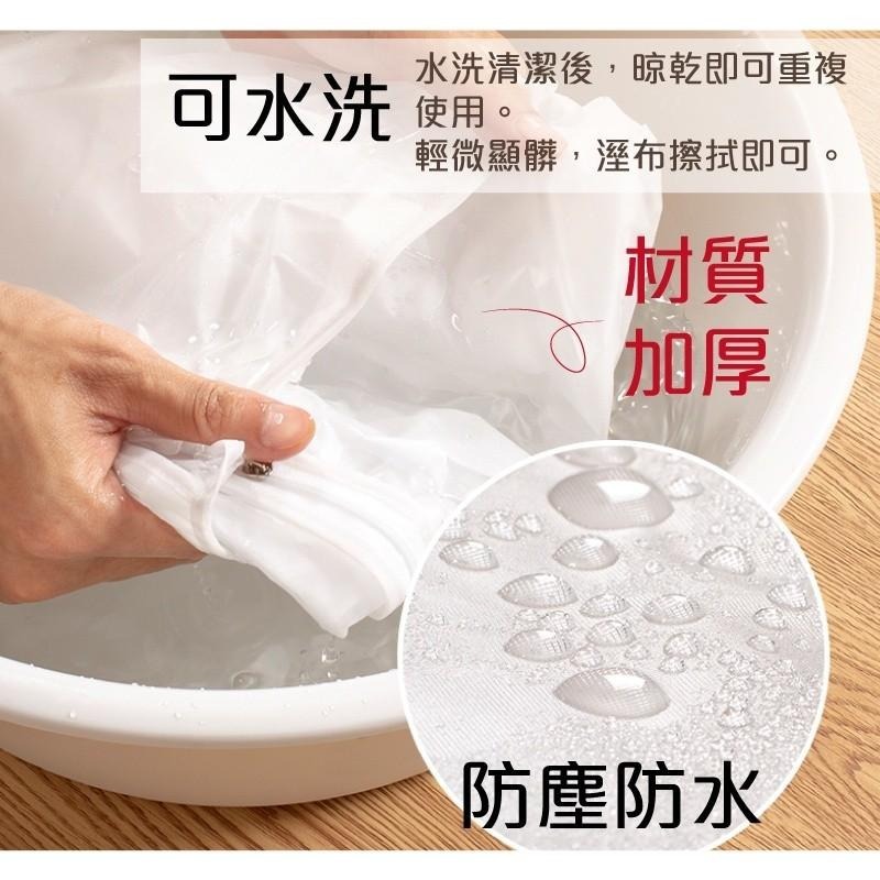 G+居家 衣物防塵袋-拉鍊式白磨砂5入(60x 80-120cm)三款尺寸任選 換季收納袋 衣物收納 防塵防蟲-細節圖5