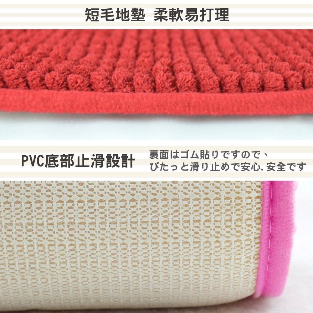 G+居家 超細纖維短毛防滑吸水地墊 40x130cm 走道墊/廚房吸水防滑墊-細節圖4